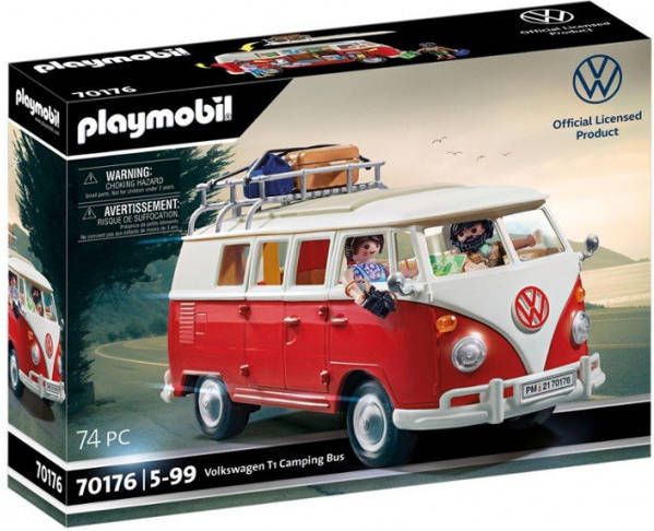 Playmobil ® Constructie speelset Volkswagen T1 campingbus(70176)VW licentie(74 stuks )