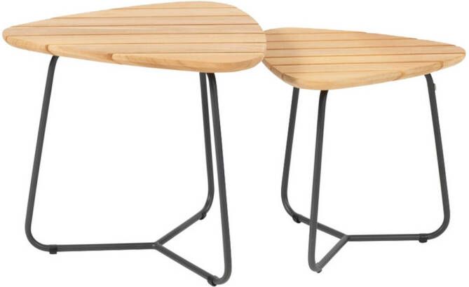 4 Seasons Verdi Set Van 2 Teak Driehoekige Salontafels