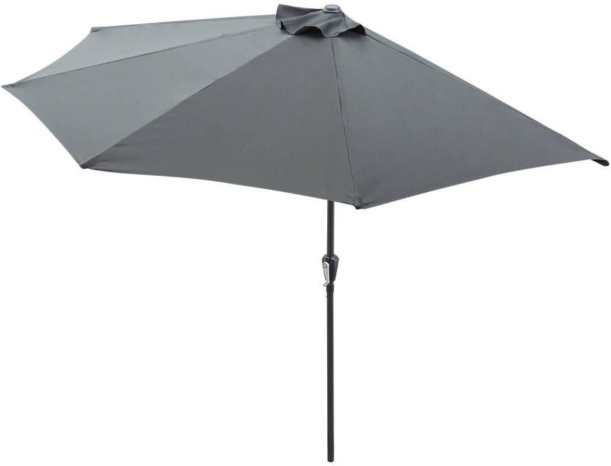 Acaza Halfronde Parasol Voor Balkon Of Terras, 3 Meter Diameter, Grijs