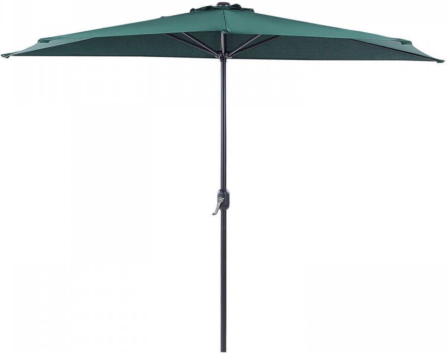 Beliani Galati Halfronde Parasol groen polyester