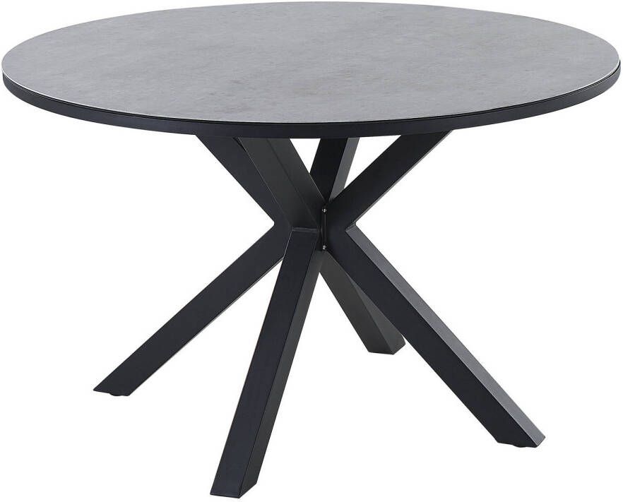 Beliani Maletto Ronde Tafel grijs aluminium