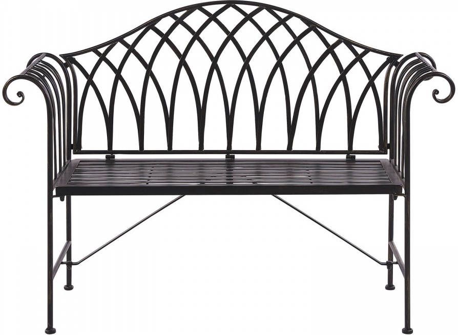 Beliani Milazzo Tuinbank zwart ijzer