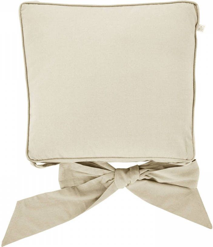 Dutch Decor Javaan Stoelkussen Met Lint Pumice Stone 45x45 Cm Beige
