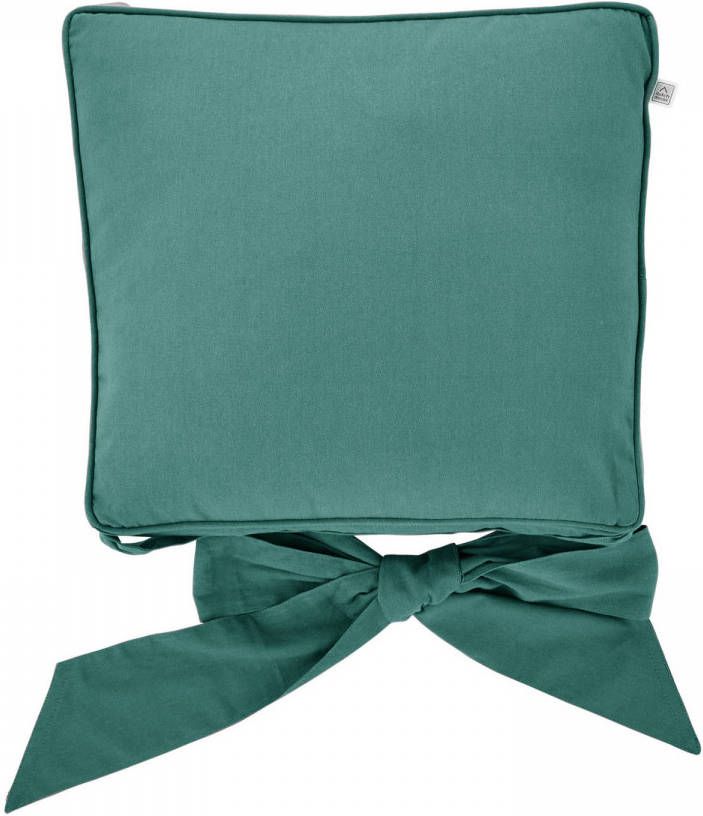 Dutch Decor Javaan Stoelkussen Met Lint Sagebrush Green 45x45 Cm Groen