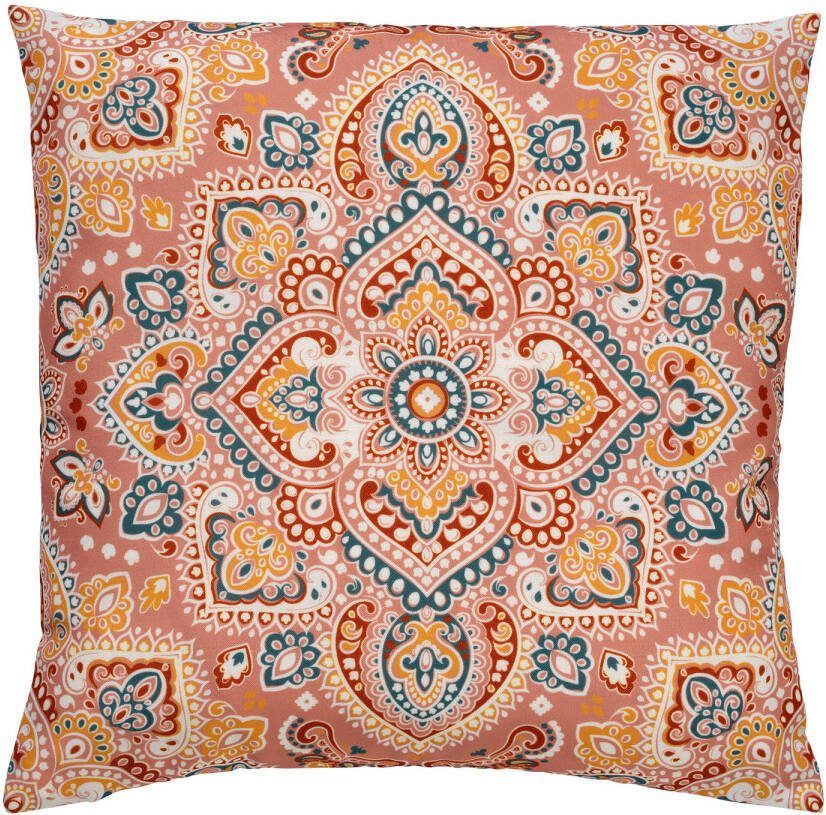 Dutch Decor Sardinie Sierkussen Outdoor Muted Clay 45x45 Cm Waterafstotend En Uv bestendig Roze