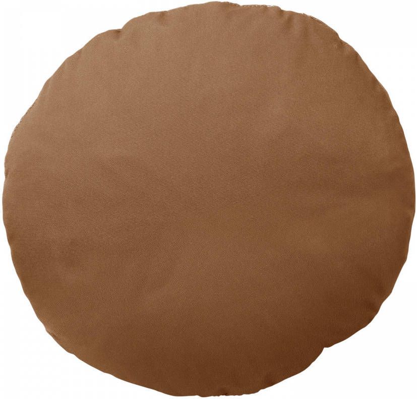 Dutch Decor Sol Sierkussen Rond Outdoor 40 Cm Tobacco Brown Waterafstotend En Uv bestendig Bruin