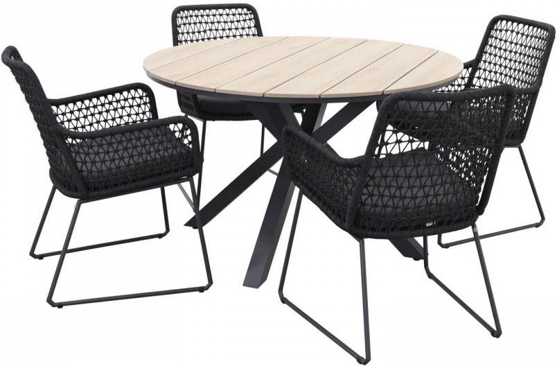 Garden Impressions /Taste Athena antra/Edison 122 cm. ronde tuinset