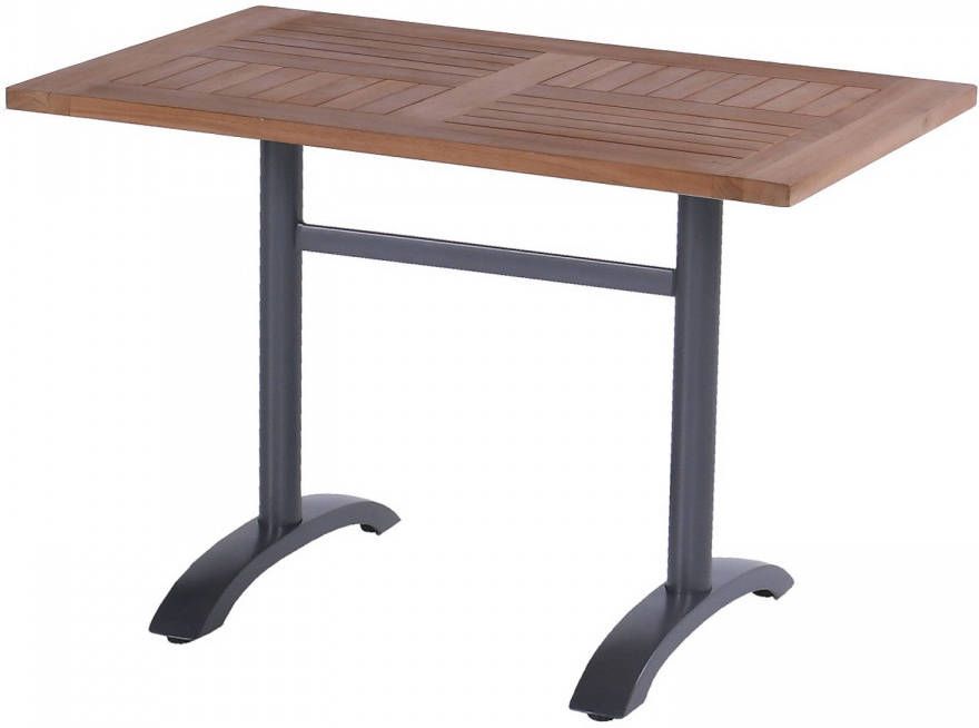 Hartman Sophie Bistro Klaptafel Rechthoek L110xb70xh74 Cm Natural Teak Grijs Onderstel