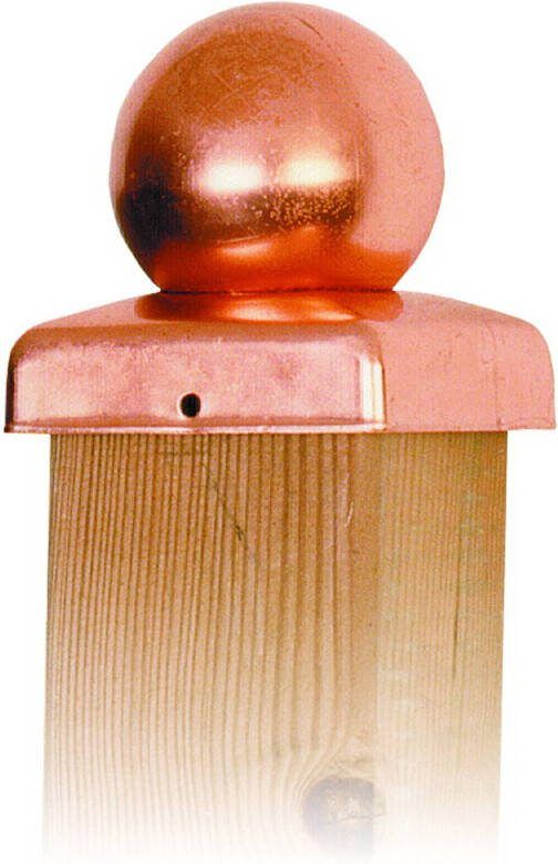 Intergard Paalornament Koper Bol Voor Tuinpaal 91mm