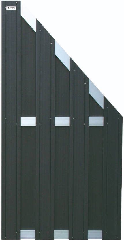 Intergard Tuinscherm Schutting Composiet Zwart 90x180/93cm