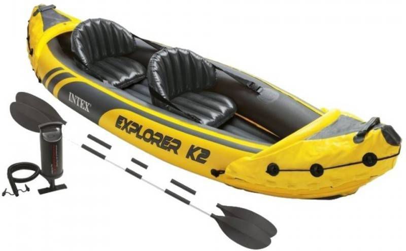 Intex Opblaasbare Kajak Explorer K2 2 personen 4 delig