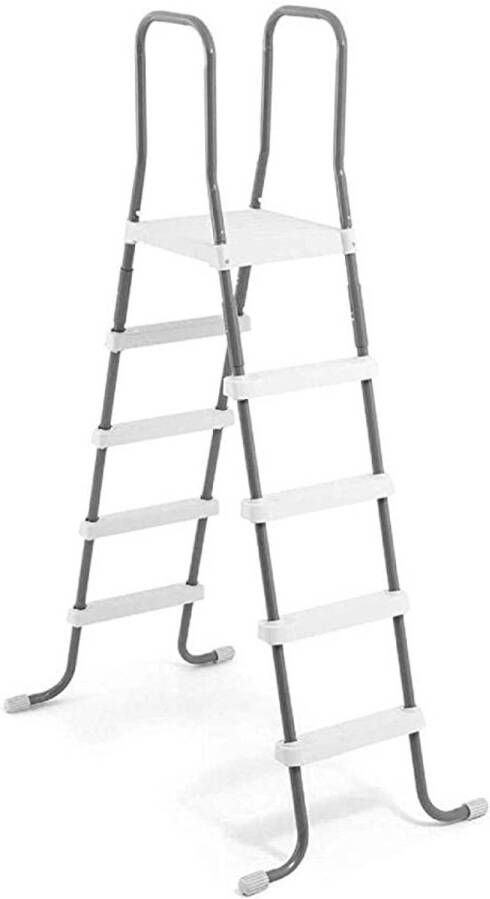 Intex Zwembadladder 132 Cm Aluminium Grijs/wit