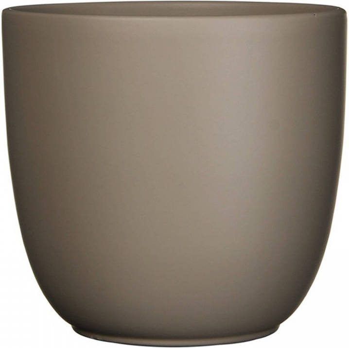 Mica Decorations Bloempot Mat Taupe Bruin Keramiek Voor Kamerplant H16 X D17 Cm Plantenpotten