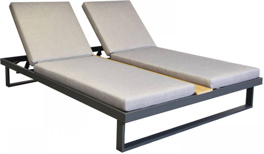 SenS-Line Sens line Bali Double Lounge With Middle Tuintafel Grijs
