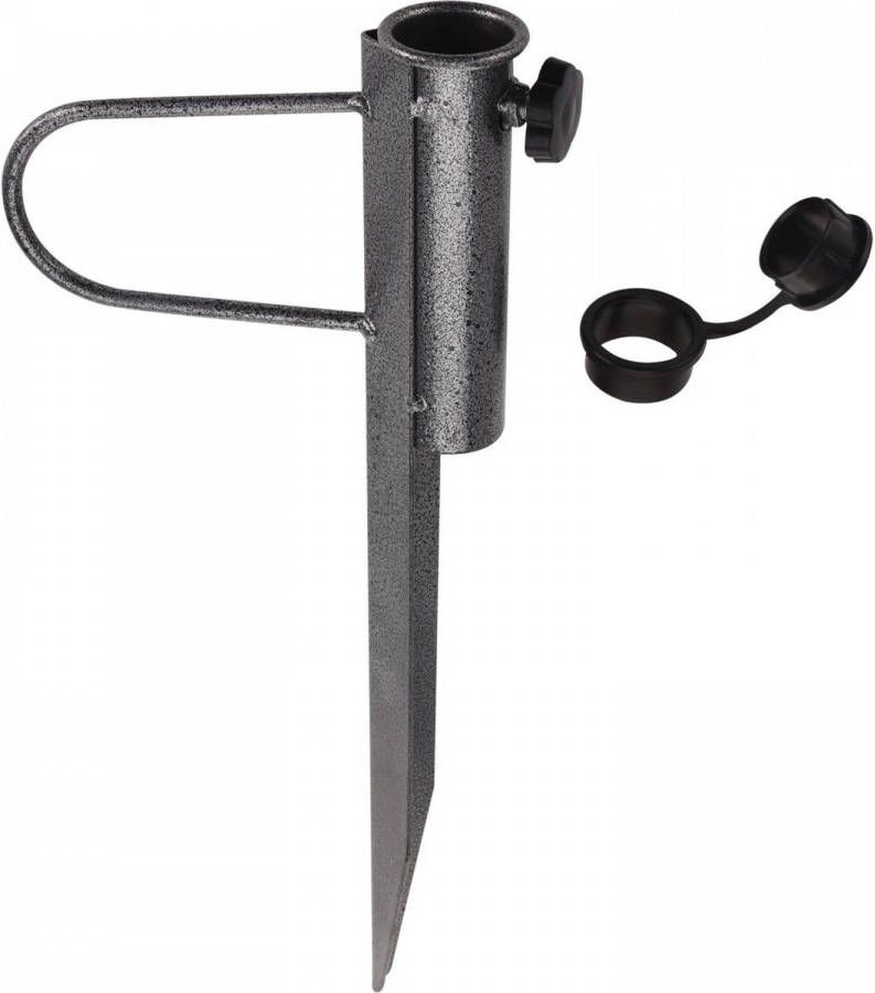 TOM Parasolhouder 3 delig Van Staal 35 Mm Antraciet