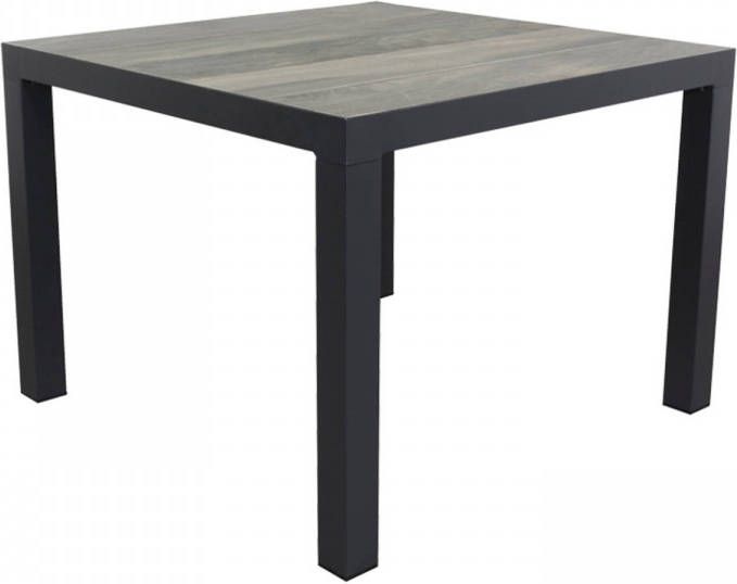 Van der Garde Tuinmeubelen VDG Kings tuintafel 100x100 cm. Antraciet Houtlook