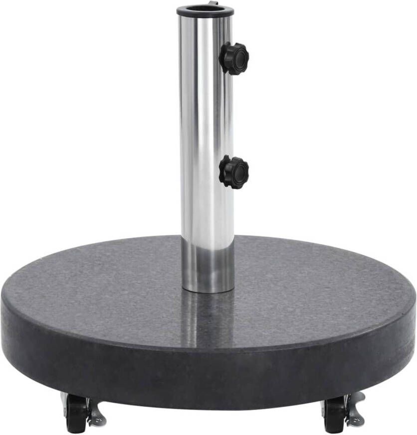 vidaXL Parasolvoet rond 30 kg graniet zwart