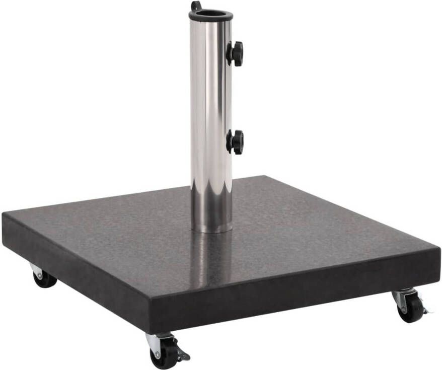vidaXL Parasolvoet vierkant 30 kg graniet zwart