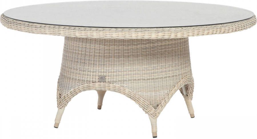 4 Seasons Outdoor Victoria eettafel 170 cm. Ø, +glas Provance
