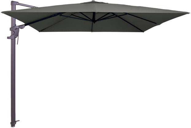 Vrijhangende zweefparasol Monaco Flex 300x300 grey inclusief kruisvoet(showroomaanbieding )