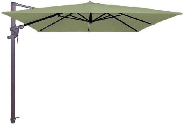 Vrijhangende zweefparasol Monaco Flex 300x300 (Sage green) (exclusief kruisvoet)