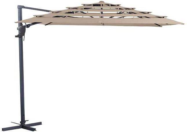 Madison parasols Vrijhangende zweefparasol Monaco open air II 300x300(ecru )