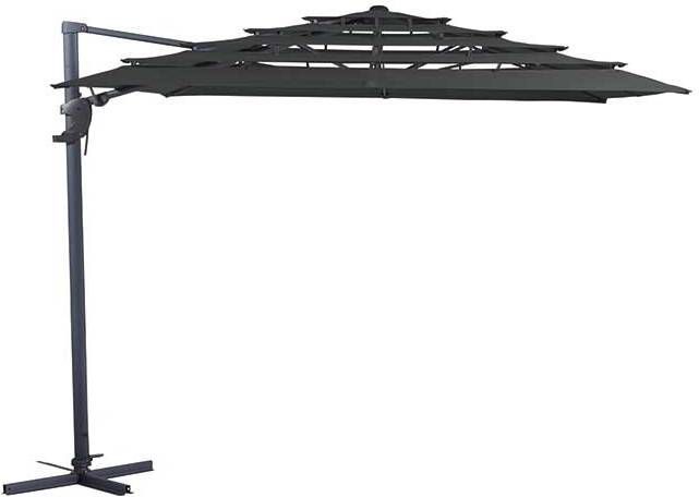 Madison parasols Vrijhangende zweefparasol Monaco open air II 300x300(grey )