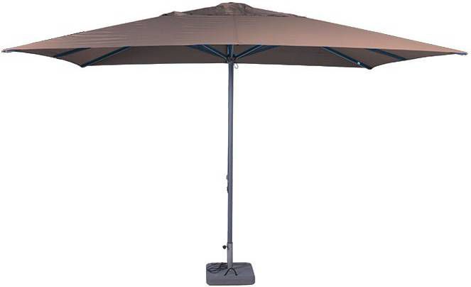 Madison Parasol Profi line Vierkant 400x300 Volant Taupe
