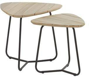 4 Seasons Outdoor | Koffietafel Axel 2 Stuks | Teak Aluminium