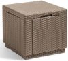 Keter Opbergpoef kubusvormig cappuccinokleurig 228096 online kopen