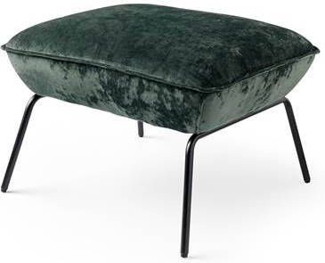 Dutch Decor SCOTT Poef velvet 57x51x40 cm Mountain View groen