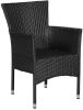 Hioshop Tenna 1 x tuinstoel, stapelstoel zwart. online kopen