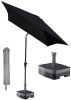 Kopu ® rechthoekige parasol Bilbao 150x250 cm met hoes en voet Black online kopen