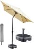 Kopu ® rechthoekige parasol Bilbao 150x250 cm met hoes en voet Naturel online kopen