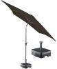Kopu ® vierkante parasol Altea 230x230 cm met voet Antraciet online kopen