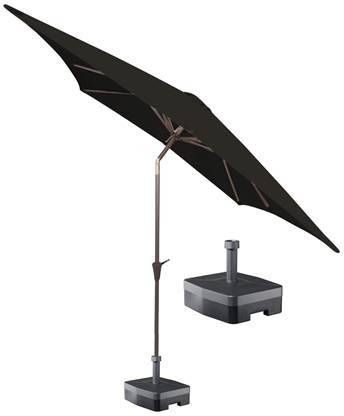 Kopu ® vierkante parasol Altea 230x230 cm met voet Black
