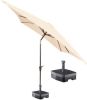 Kopu ® vierkante parasol Altea 230x230 cm met voet Natural online kopen