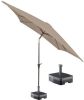 Kopu ® vierkante parasol Altea 230x230 cm met voet Taupe online kopen