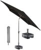 Kopu ® vierkante parasol Malaga 200x200 cm met hoes en voet Black online kopen