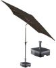 Kopu ® vierkante parasol Malaga 200x200 cm met voet Antraciet online kopen