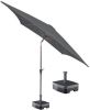Kopu ® vierkante parasol Malaga 200x200 cm met voet Grey online kopen