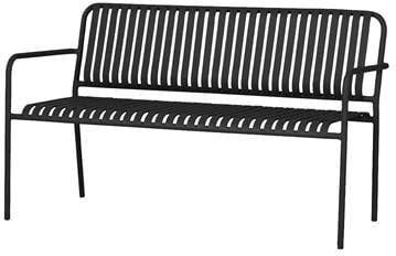 Lisomme Zahra metalen tuinbank zwart