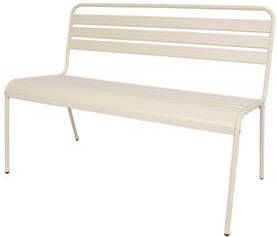 MaximaVida metalen tuinbank Max 120 cm ivoor