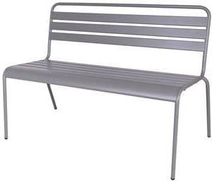MaximaVida metalen tuinbank Max 120 cm muisgrijs