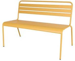 MaximaVida metalen tuinbank Max 120 cm okergeel