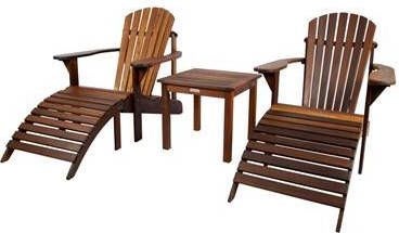 MaximaVida Toronto adirondack tuinstoel set
