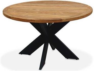 SenS-Line SenS Line Malta Teak Tuintafel Ø130cm With Alu Legs Bruin