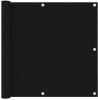 VidaXL Balkonscherm 90x400 cm oxford stof zwart online kopen