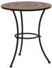 VIDAXL Bistrotafel moza&#xEF, ek 60 cm keramiek oranje en grijs online kopen