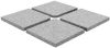 VidaXL Parasolvoetplaten 4 st vierkant 100 kg grijs graniet online kopen